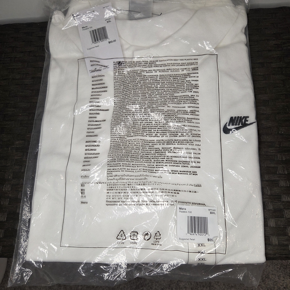 Nike White Polo XXL